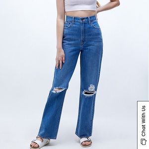 Levis high waisted straight jeans